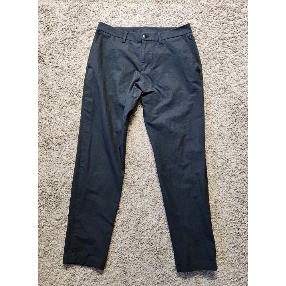 Lululemon ABC Commission Slim Fit Pants Mens 32x31 Black VersaTwill Utilitech